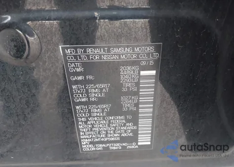 2016 Nissan Rogue S from USA, damaged, VIN KNMAT2MT4GP596131